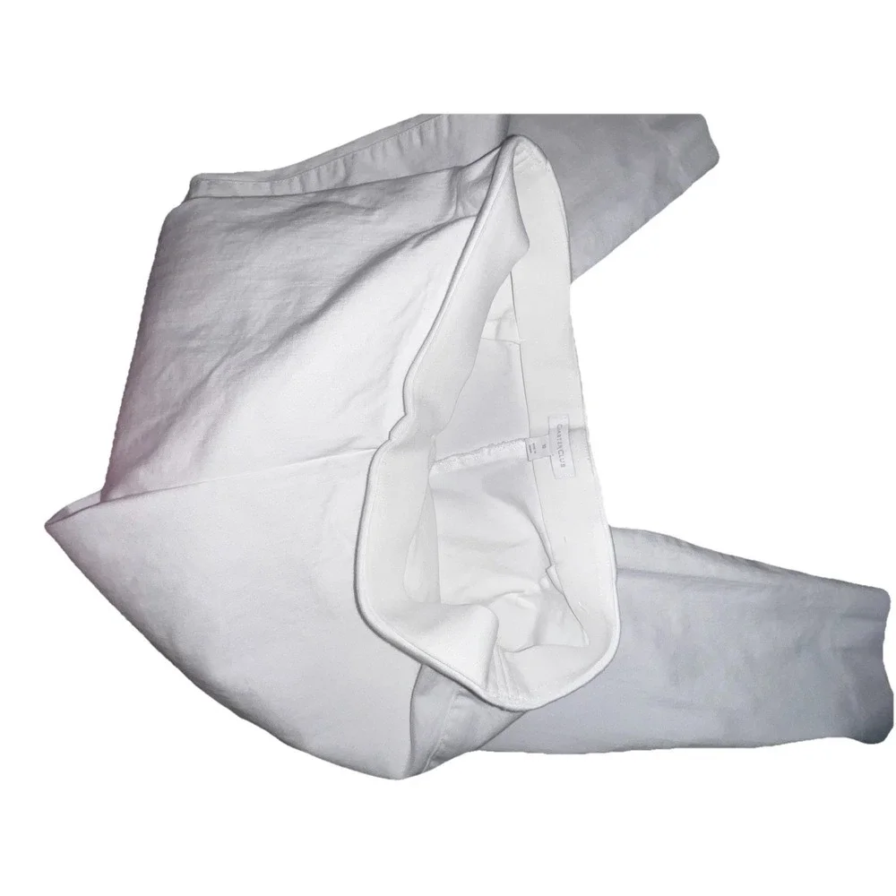 Charter Club Women's Size 10 White Pull On Stretch Crop Pants‎ Wide Comfort Band